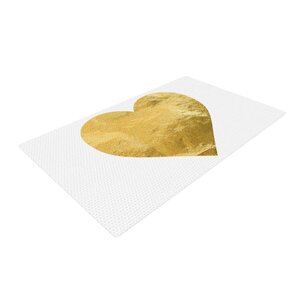 Heart of Gold Gold Area Rug