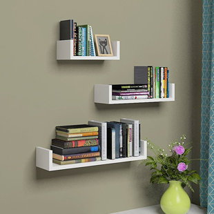 Shelves You Ll Love Wayfair Co Uk U Shaped 3 Piece Floating Shelf Set