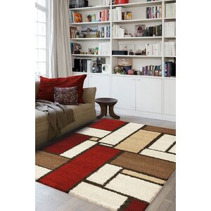 Rundey Cream Geometric Area Rug