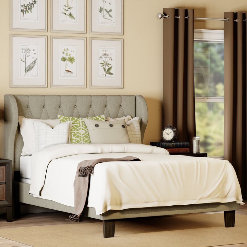 Elizabeth Queen Upholstered Platform Bed & Reviews | Joss & Main