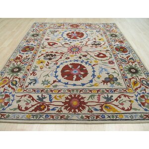 Leland Hand Tufted Ivory Area Rug