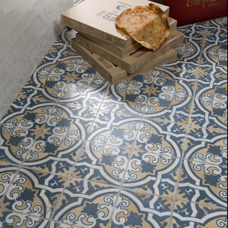 Royalty Canarsie 17 75 X Ceramic Field Tile In Blue Yellow Royalty Canarsie 17 75 X Ceramic Field Tile In Blue Yellow