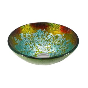 Glass Circular Vessel Bathroom Sink