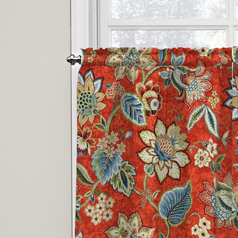 Waverly Brighton Blossom Tier Curtain & Reviews Wayfair