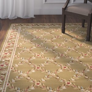 Taufner Green Checked Area Rug