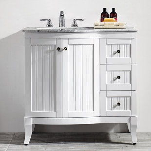 36 Inch Vanities Save Beachcrest Home Saint 36 Single Bathroom Vanity Set