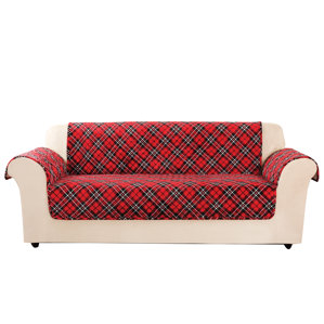 Lodge Tartan Plaid Box Cushion Sofa Sl..