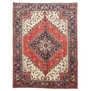 Heriz Hand-Knotted Red Area Rug