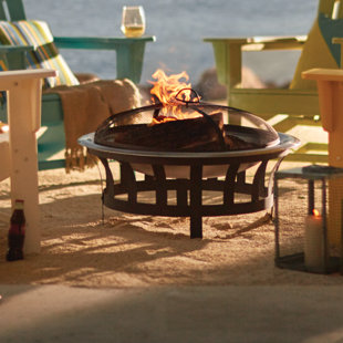 Firepit Chairs Wayfair Whitman Steel Wood Burning Fire Pit