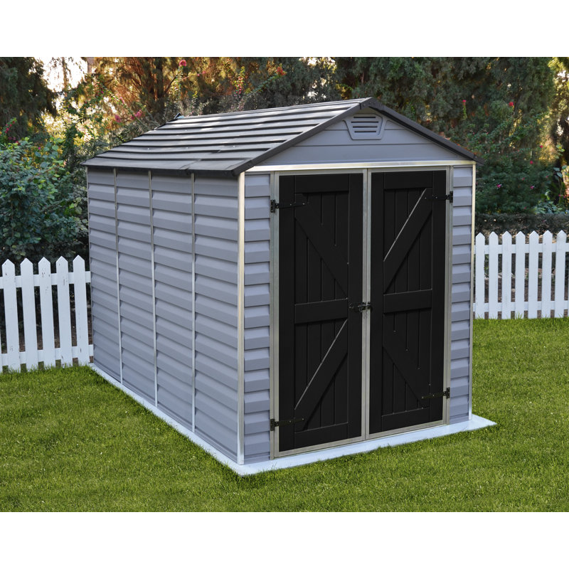 Palram SkyLight 6 ft. W x 10 ft. D Plastic Storage Shed ...