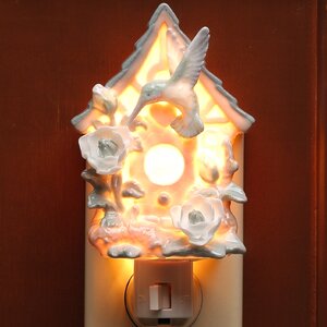 Hummingbird on Birdhouse Night Light