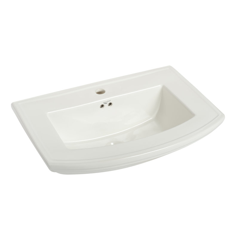 Mansfield Barrett Vitreous China 34 Pedestal Bathroom Sink With Barrett Vitreous China 34 Pedestal Bathroom Sink With Overflow