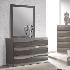 Clayfield 6 Drawer Dresser with Mirror by Wade Logan