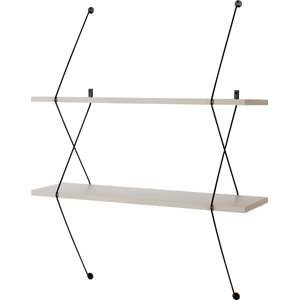 Shaea 2 Shelf Shelving System with Wire Bracket