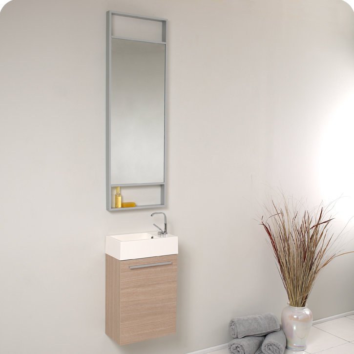16 Bathroom Vanity fresca senza 16" single bathroom vanity set with mirror & reviews 16 Bathroom Vanity fresca senza 16" single bathroom vanity set with mirror & reviews