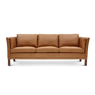 Tan Leather Sofa Set Wayfair Theo Leather Sofa