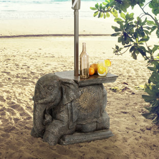 Umbrella Hole Patio Tables You Ll Love Wayfair Elephant Umbrella Base Bistro Table