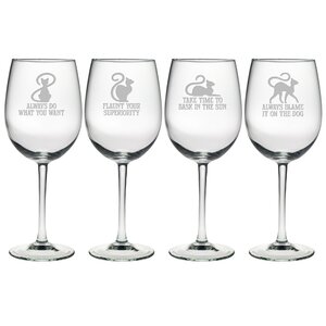 Cat Philosophy Wine Glass (Set of 4)