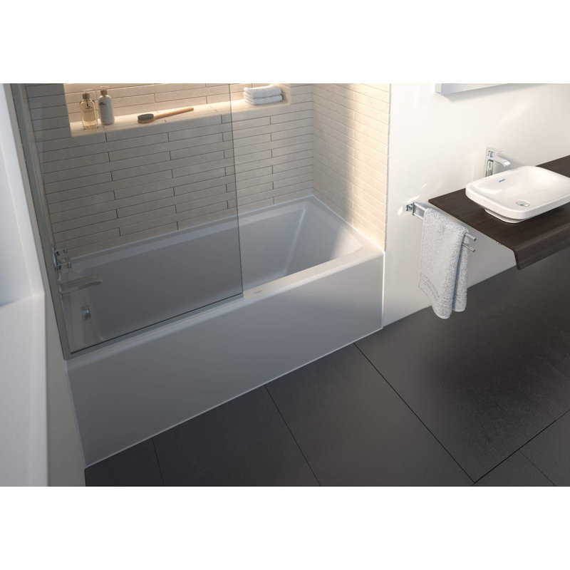 Duravit Architec 60" x 30" Alcove Soaking Bathtub with 19 ...