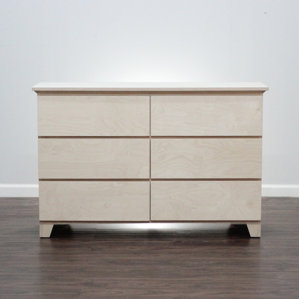 Flat Shaker 6 Drawer Double Dresser by..