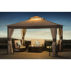 Belcourt 12 Ft. W x 10 Ft. D Steel Permanent Gazebo