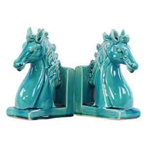 Horse Head on Base Book Ends (Set of 2)