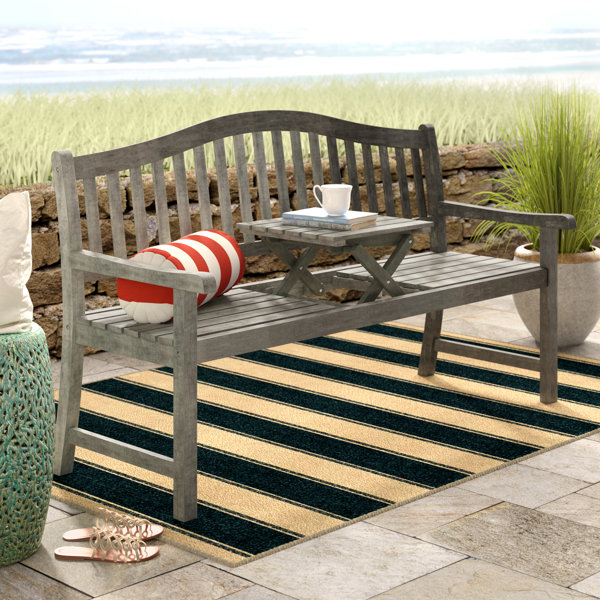 Beachcrest Home Volusia Wooden Garden Bench & Reviews ...