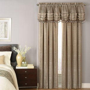 Avignon Abstract Max Blackout Thermal Rod Pocket Single Curtain Panel