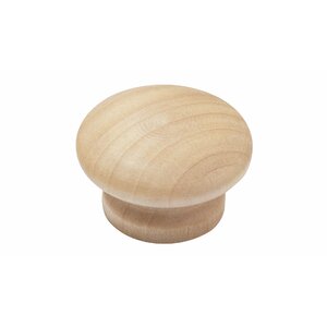 Wood Mushroom Knob (Set of 2)