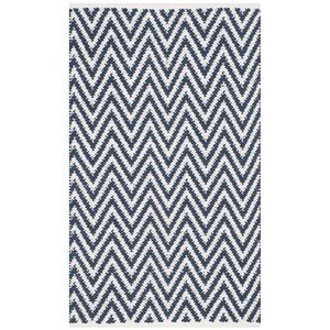 Whitton Hand-Woven Navy/Ivory Area Rug