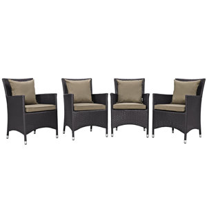 Ryele Deep Seating Chair with Cushion (Set of 4)
