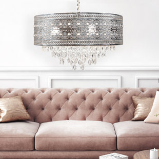 Chandelier Bedroom Wayfair Meeker 3 Light Crystal Chandelier
