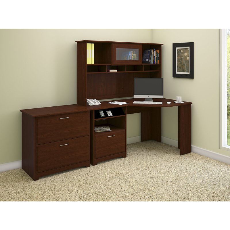 Red Barrel Studio Hillsdale Corner Executive Desk with Hutch & Lateral