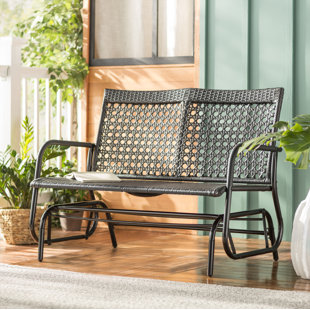 Glider Patio Rocking Chairs Gliders You Ll Love In 2019 Wayfair Shupe Steel Rattan Outdoor Patio Double Glider Bench