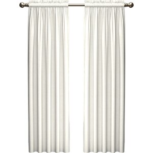 Kenda Solid Semi-Sheer Rod Pocket Curtain Panels (Set of 2)