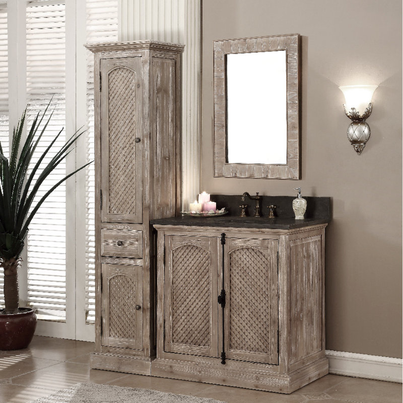 Laurel Foundry Modern Farmhouse Clemmie 37 Single Bathroom Vanity Clemmie 37 Single Bathroom Vanity Set With Linen Tower