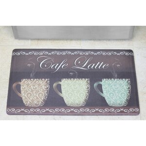 Cafu00e9 Latte Anti-Fatigue Cushioned Chef Kitchen Mat