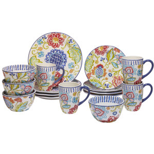 Basche 16 Piece Dinnerware Set, Service for 4