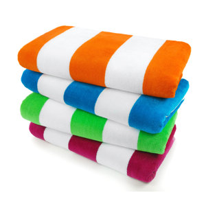 Velour Cabana Light Beach Towel (Set of 4)