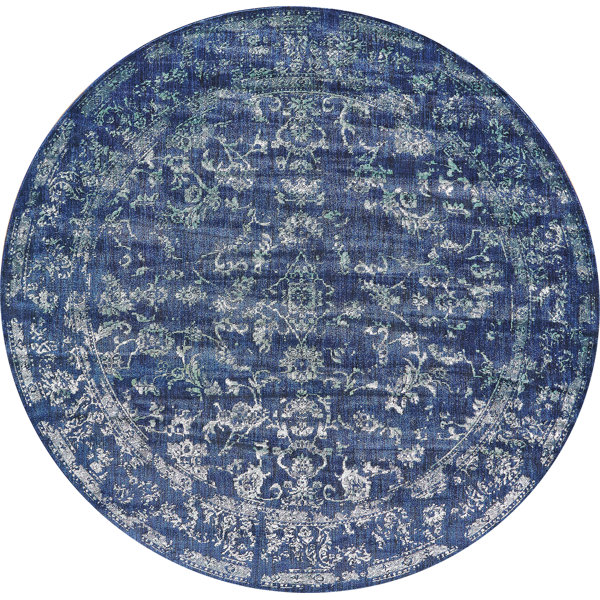 Birch Lane™ Regina Aqua & Navy Rug & Reviews Wayfair