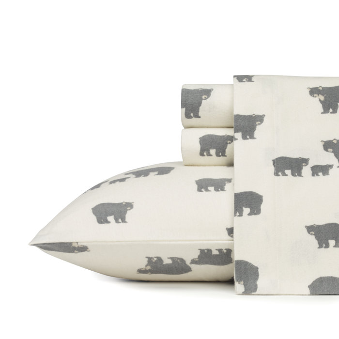 eddie bauer bear family 100 cotton flannel sheet set reviews cotton flannel sheet sets