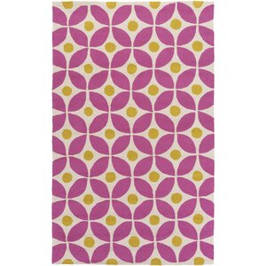 Miranda Magenta/Gold Indoor/Outdoor Area Rug