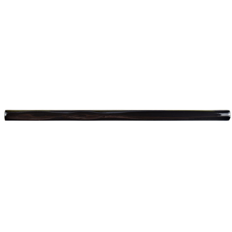 Elitetile Rugofo 0 38 X 7 88 Ceramic Pencil Liner Tile In Nero Rugofo 0 38 X 7 88 Ceramic Pencil Liner Tile In Nero Brillo