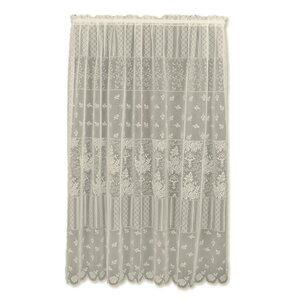 Harmony Nature/Floral Semi-Sheer Rod Pocket Single Curtain Panel