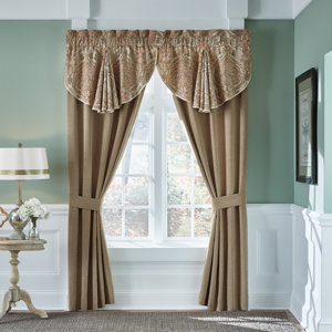 Birmingham Damask Rod Pocket Curtain Panels (Set of 2)