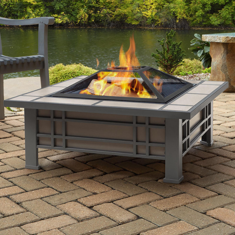 Morrison Steel Wood Burning Fire Pit table & Reviews ...