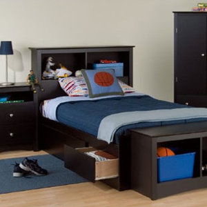 Twin Storage Platform Configurable Bedroom Set
