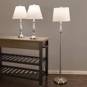 3 Piece Table and Floor Lamp Set