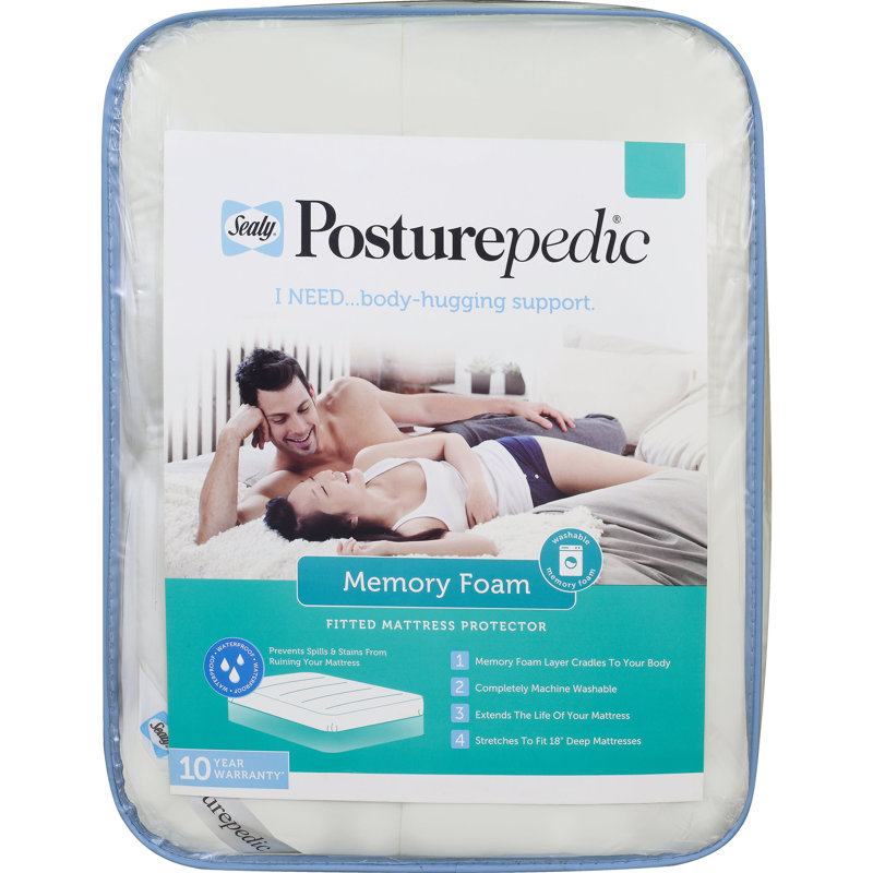 Sealy Posturepedic Washable Memory Foam Fitted Waterproof Mattress