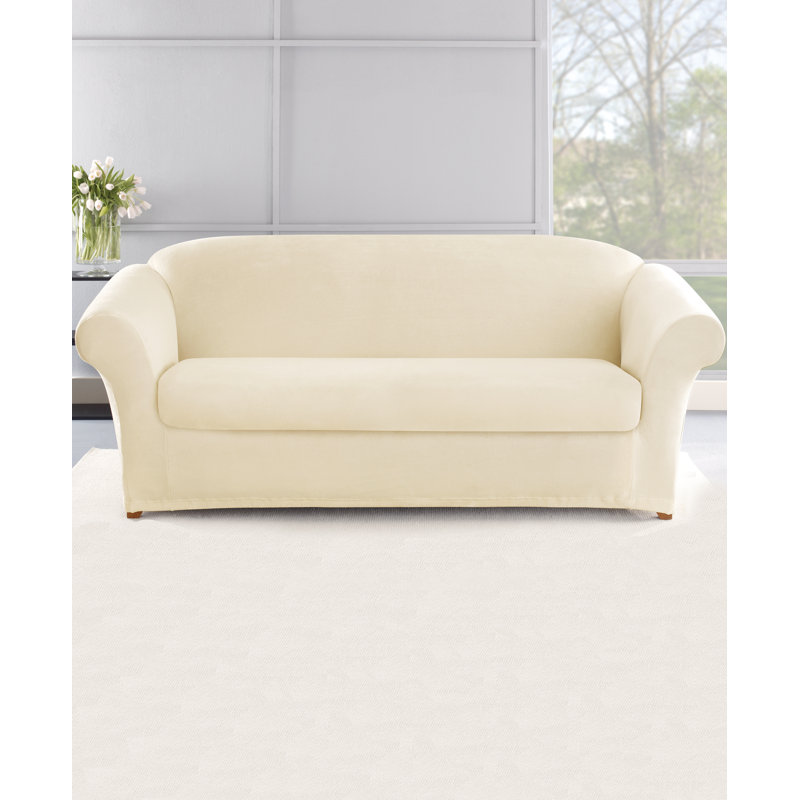 Stretch Plush 2 Piece Sofa Slipcover Set
